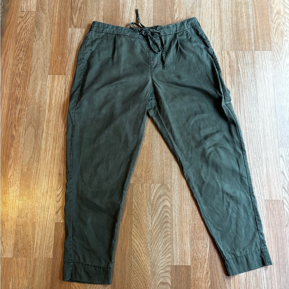 Soho New York Dark Olive Drawstring Women’s Trouser Pants Size Medium